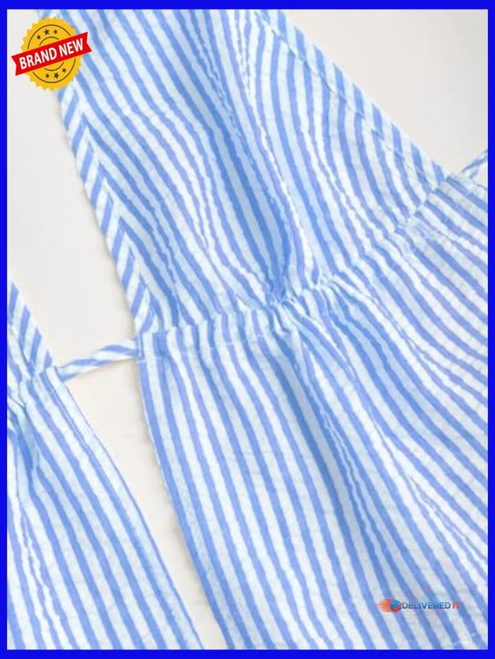 Women's 2 Piece Sets Striped Halter Top and Wide Leg Pants Matching Summer